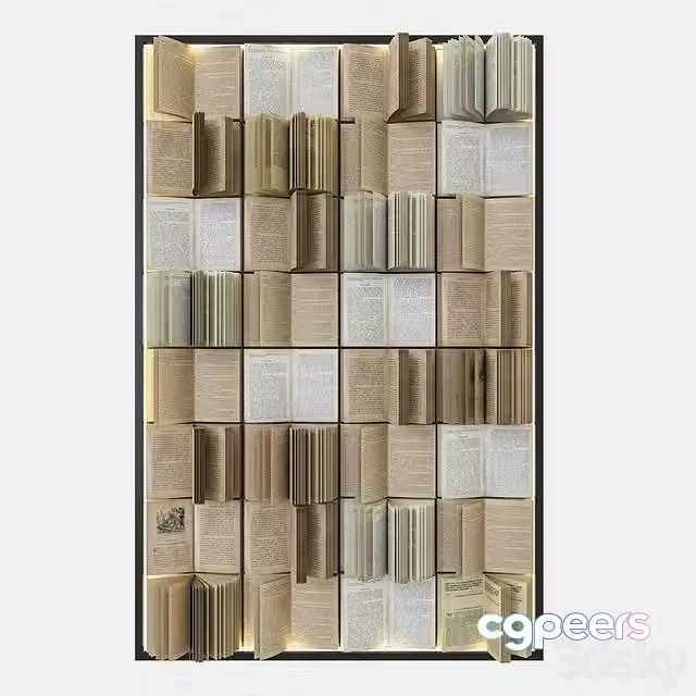 3ds Max Free – Books for decorating the wall