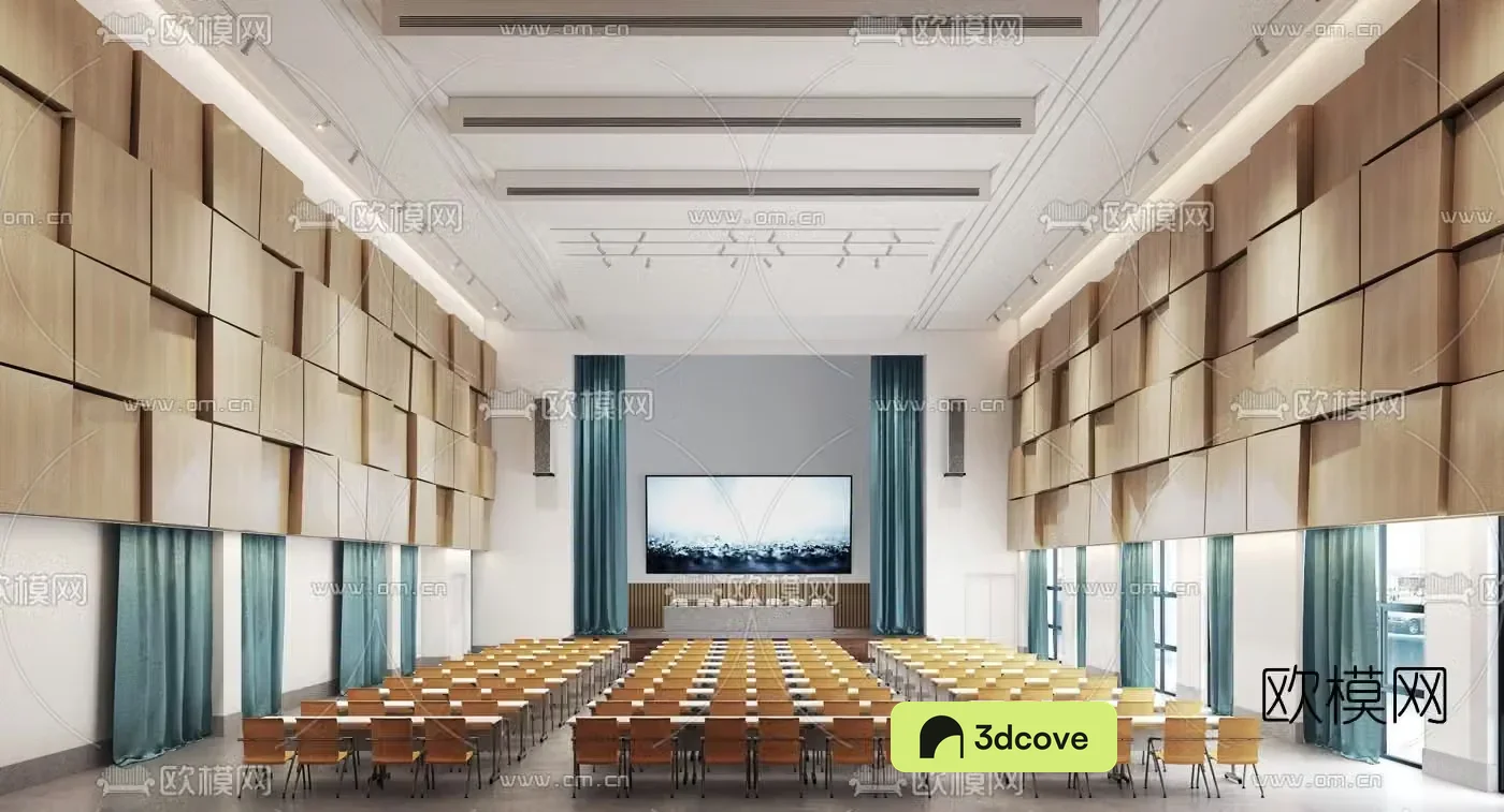 Modern hotel conference room lecture hall