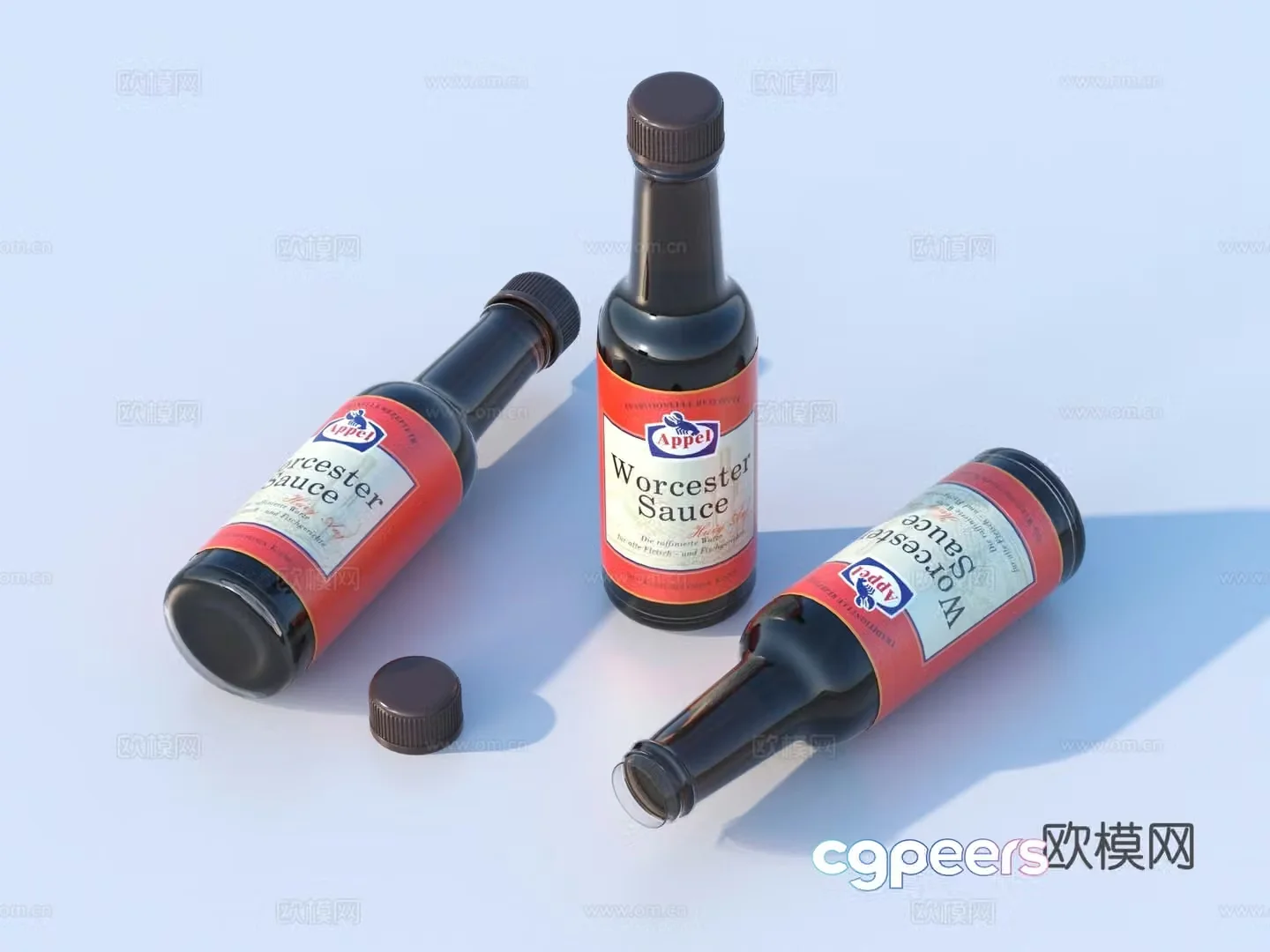 Wine bottle glass bottle bottle cap red wine wine cocktail 3d model