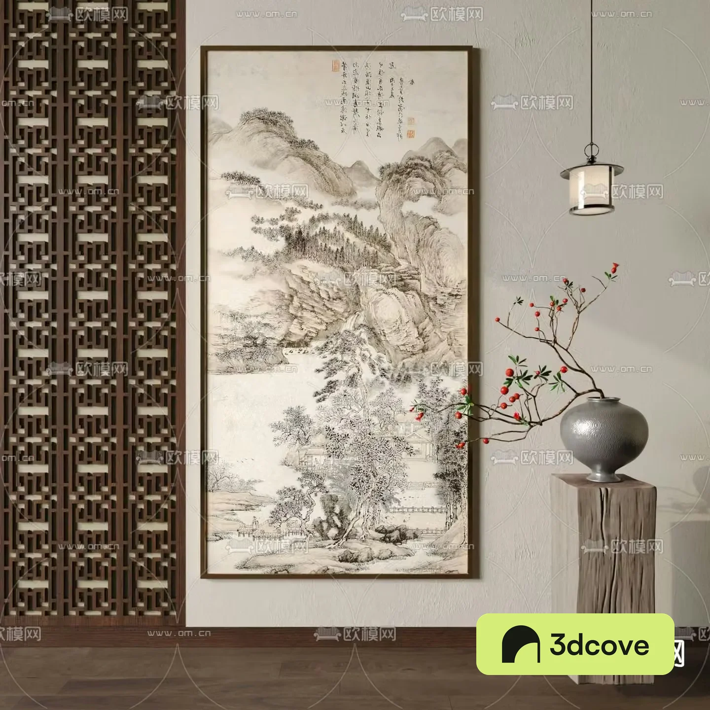 New Chinese landscape painting calligraphy and painting decorative painting