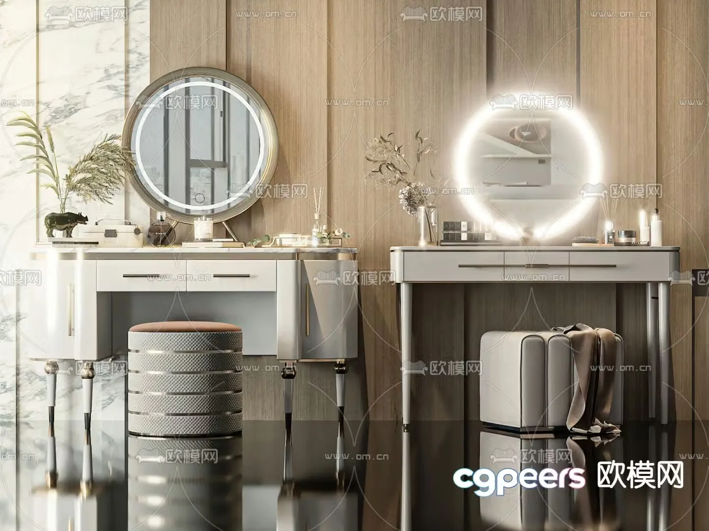 Modern dressing table 3d model