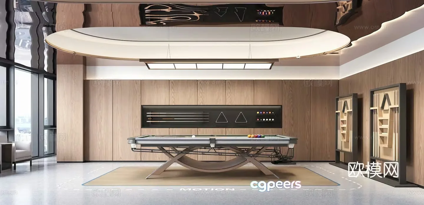Modern entertainment room 3d model