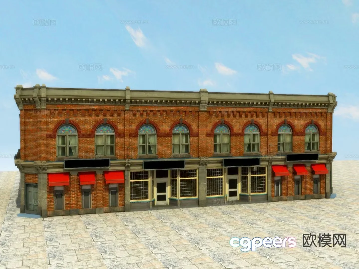 Chinese ancient building tower loft 3d model