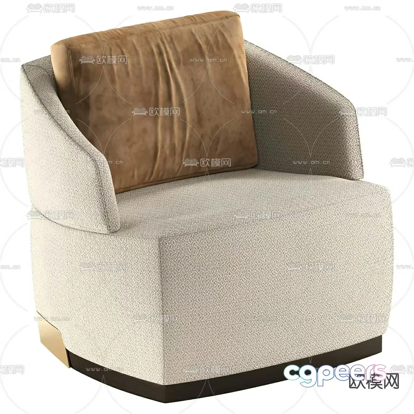Aster single sofa 3d model