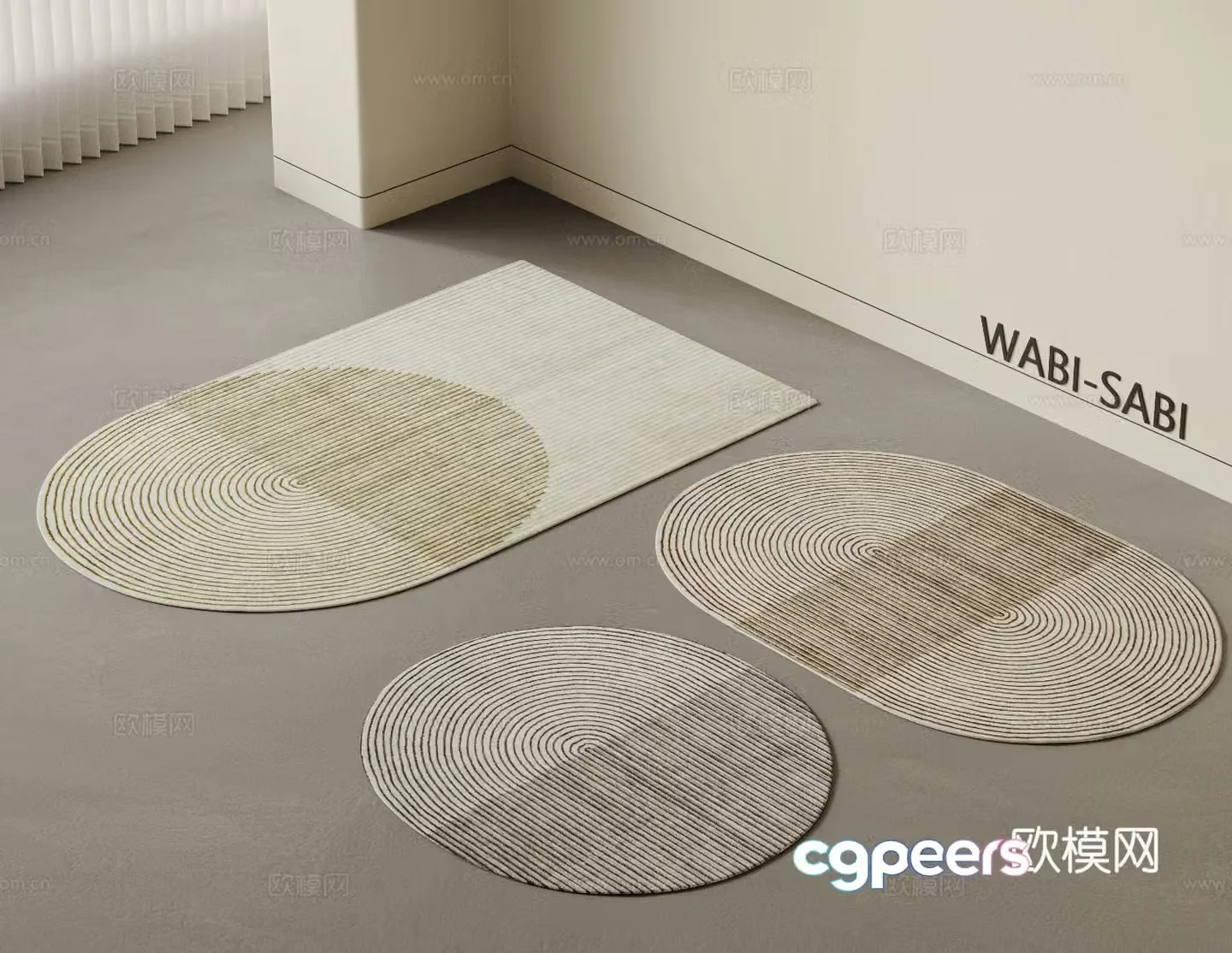 Modern carpet combination 3d model