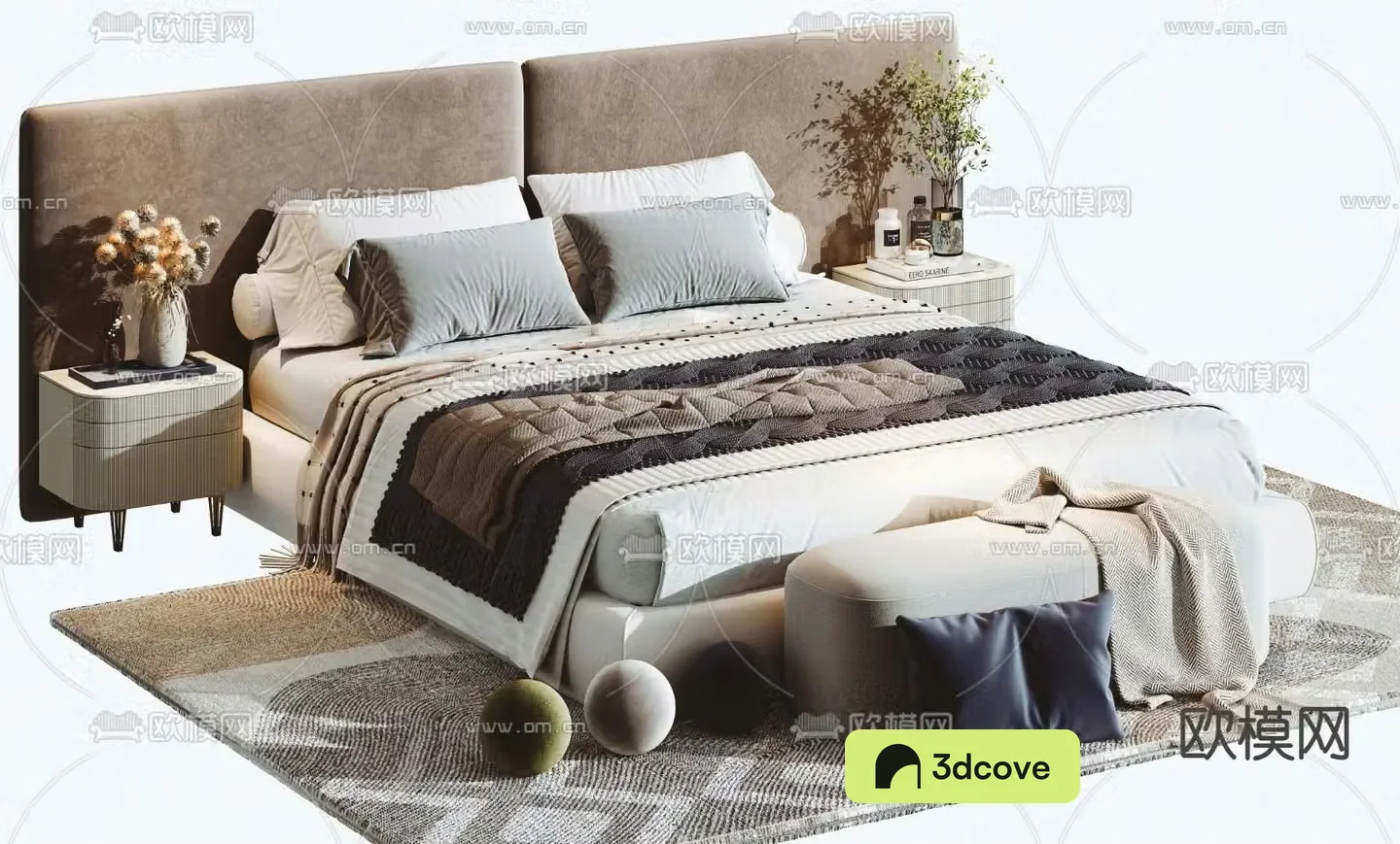 Modern double bed
