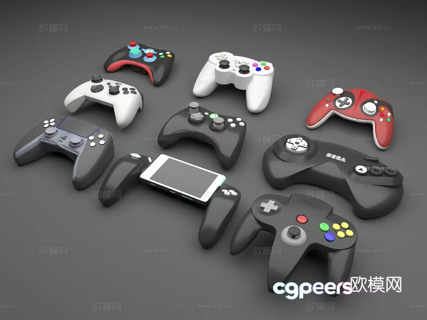 Game Controller Sony Game Controller XBOX Game Controller 3D Model
