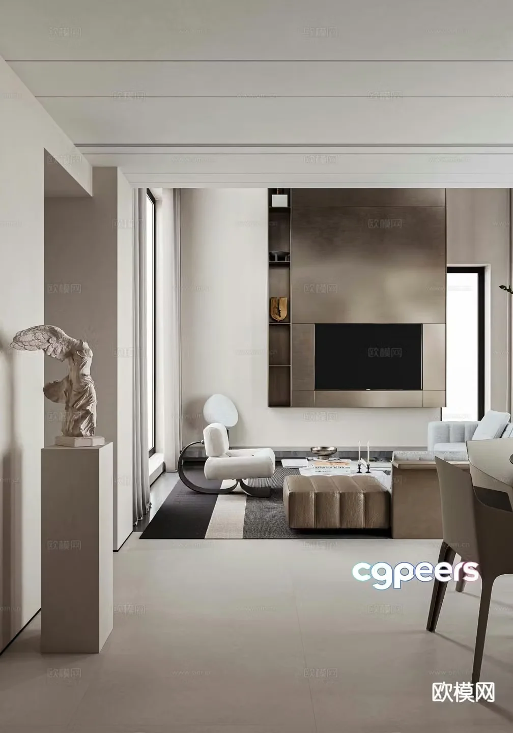 Modern living room 3d model
