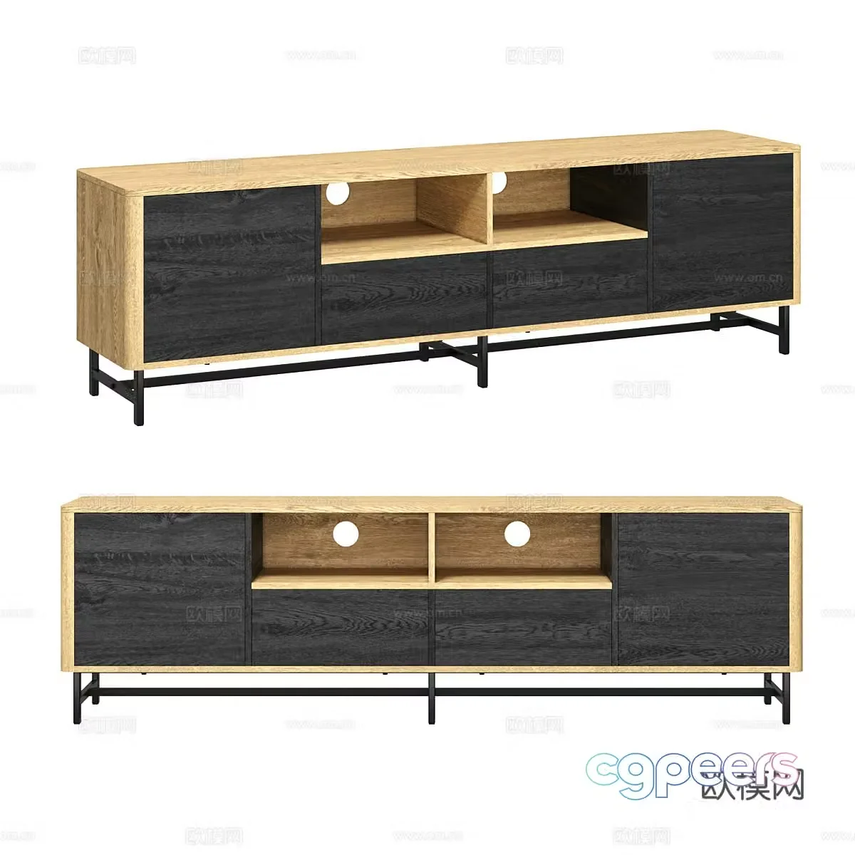 Modern Italian TV Cabinet 3D Model
