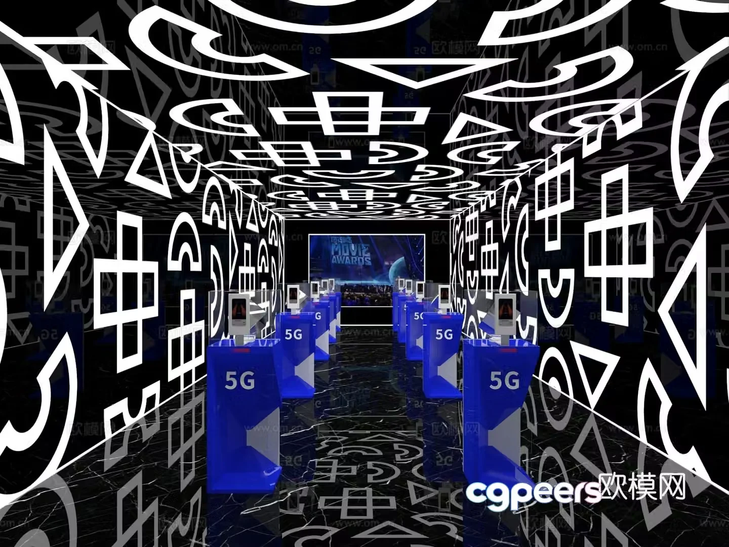 Modern Communication Exhibition 3D Model