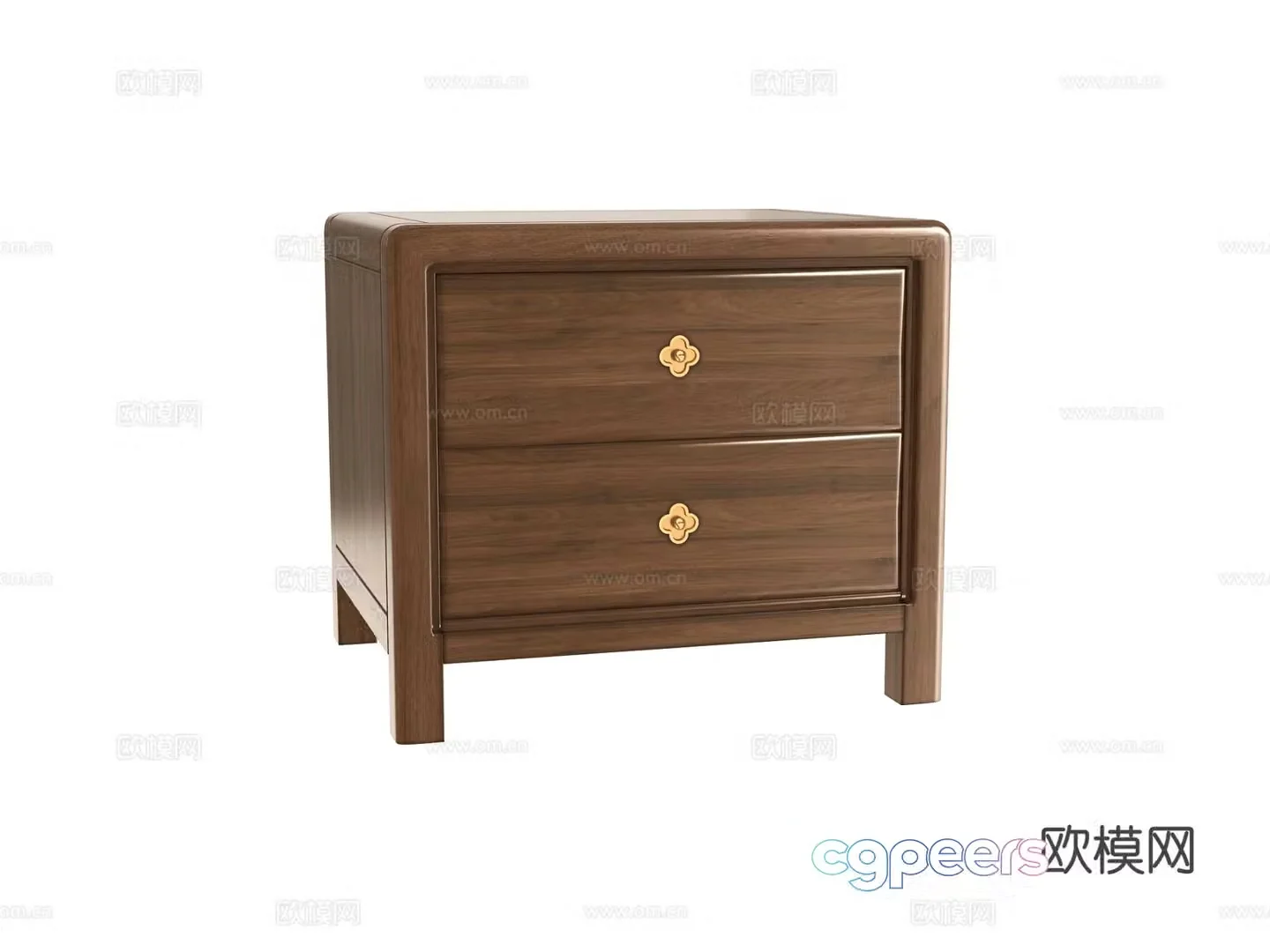 New Chinese style bedside table 3d model