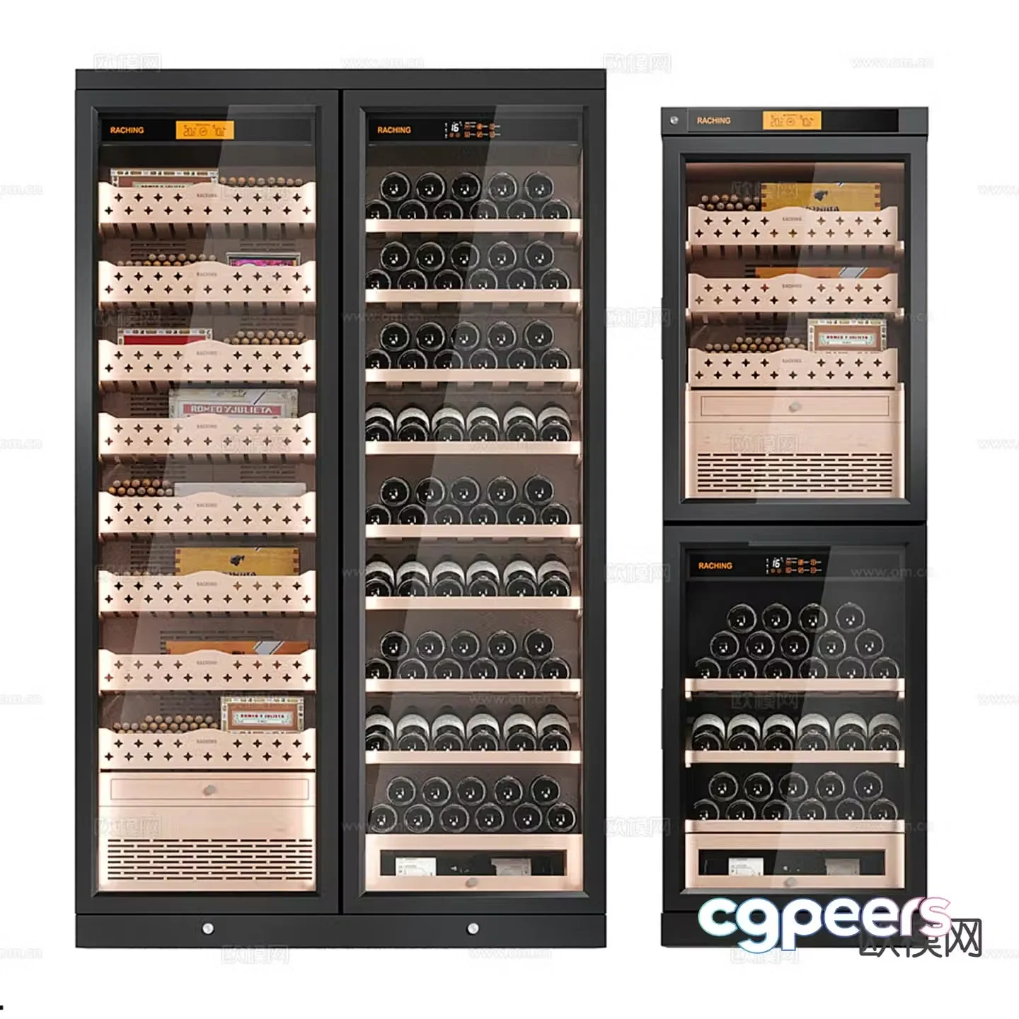 Modern wine cabinet cigar cabinet 3d model