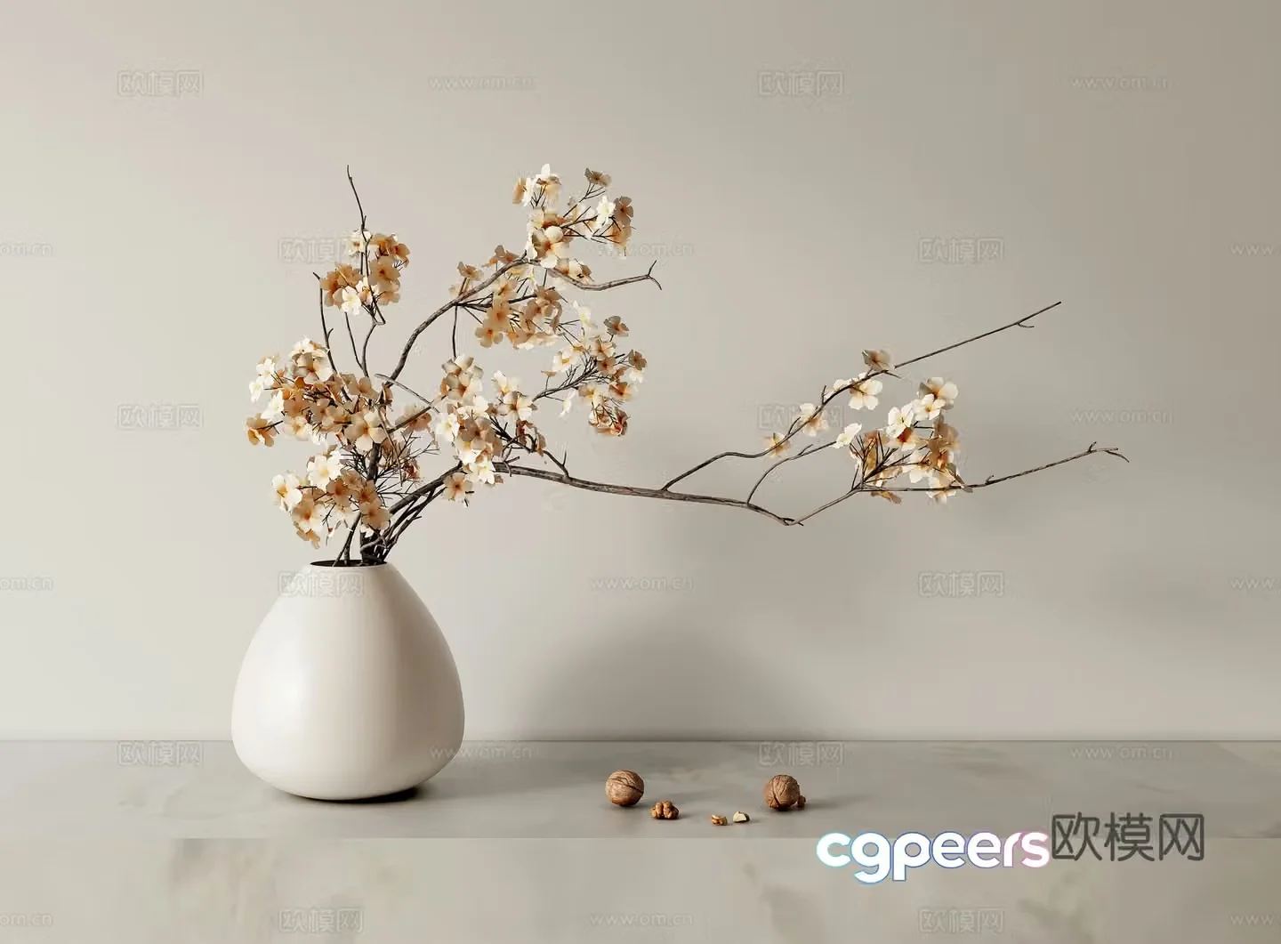 Potted vase 3d model