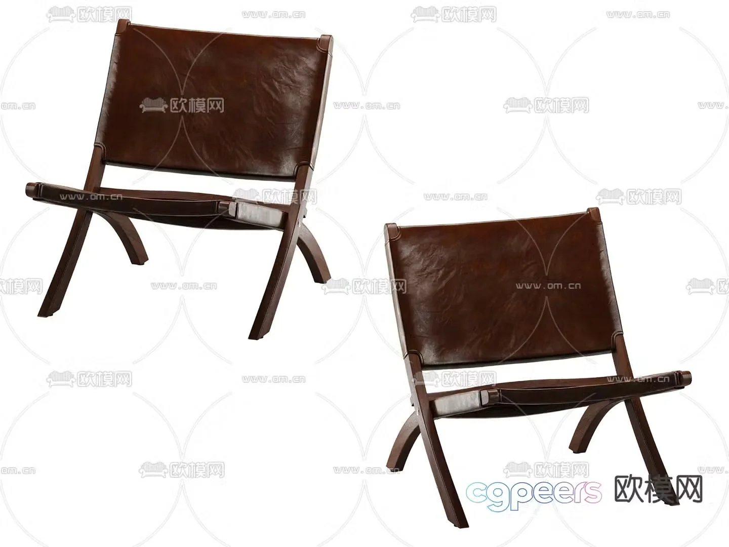 Nordic single leisure chair 3d model