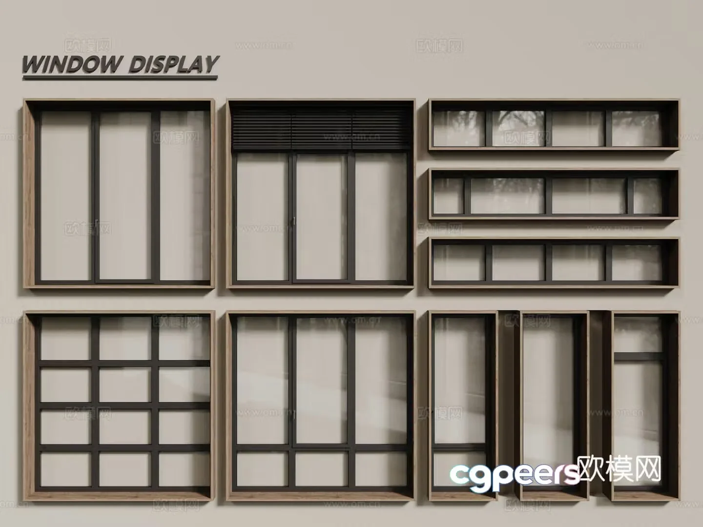 Modern windows casement windows floor-to-ceiling windows sliding windows 3d model
