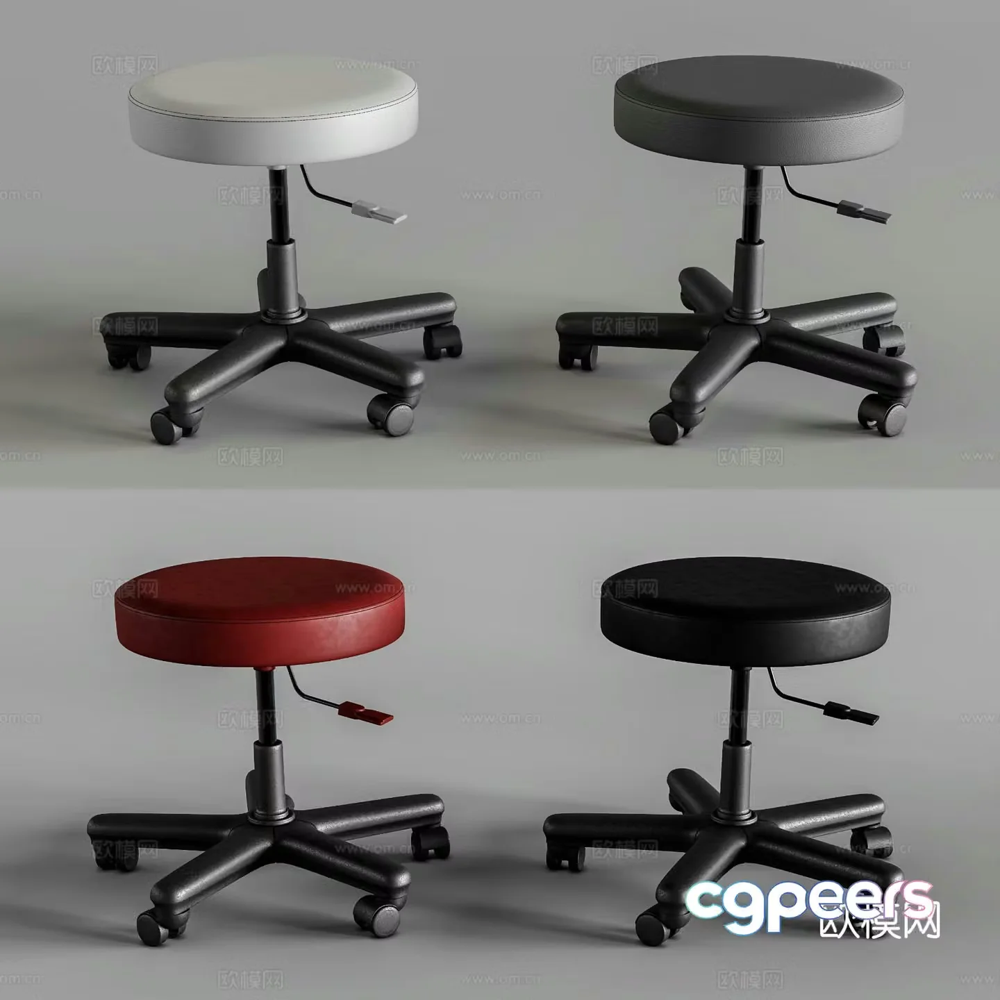 Swivel bar stool bar stool 3d model