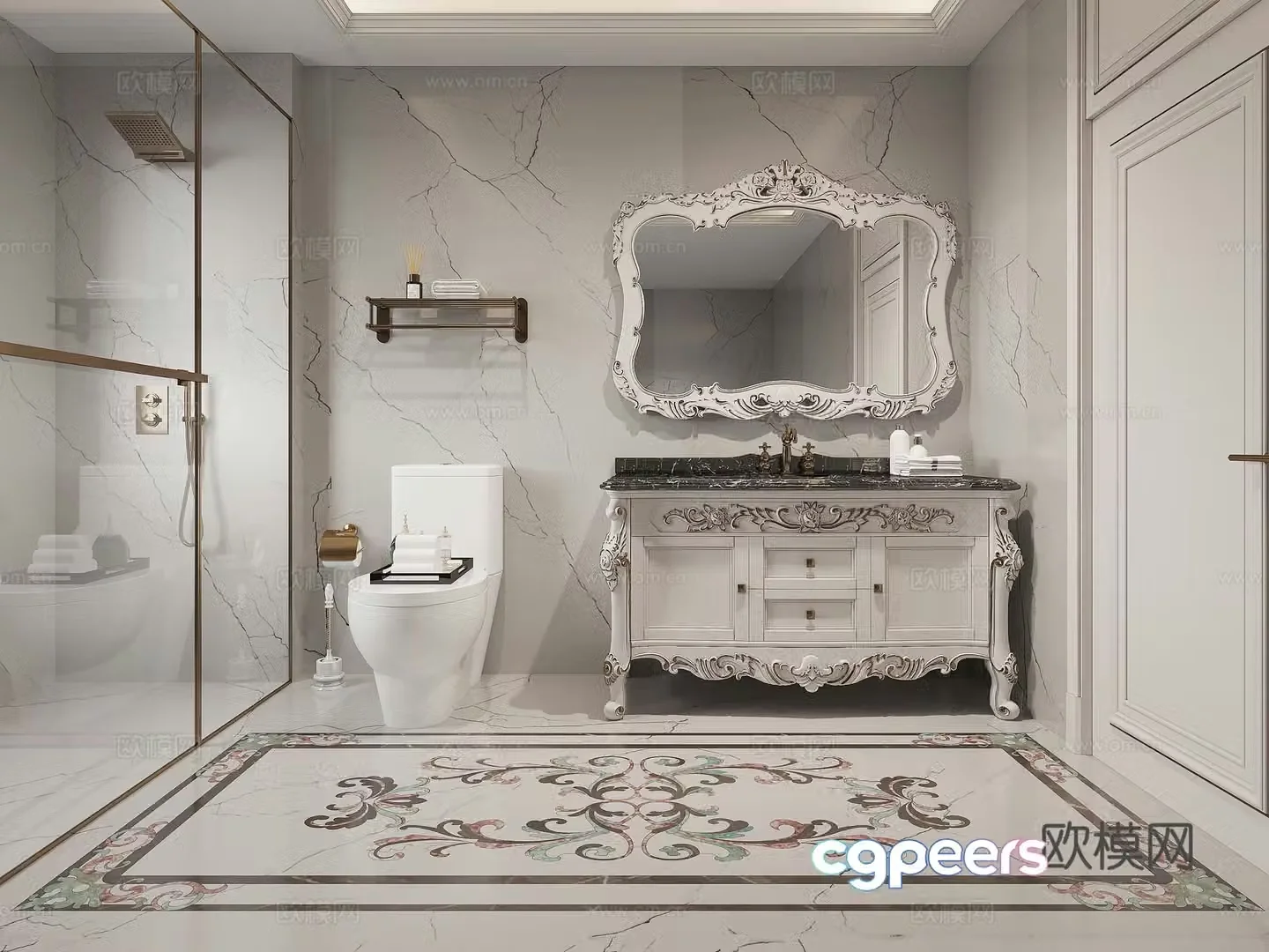 European bathroom 3D model