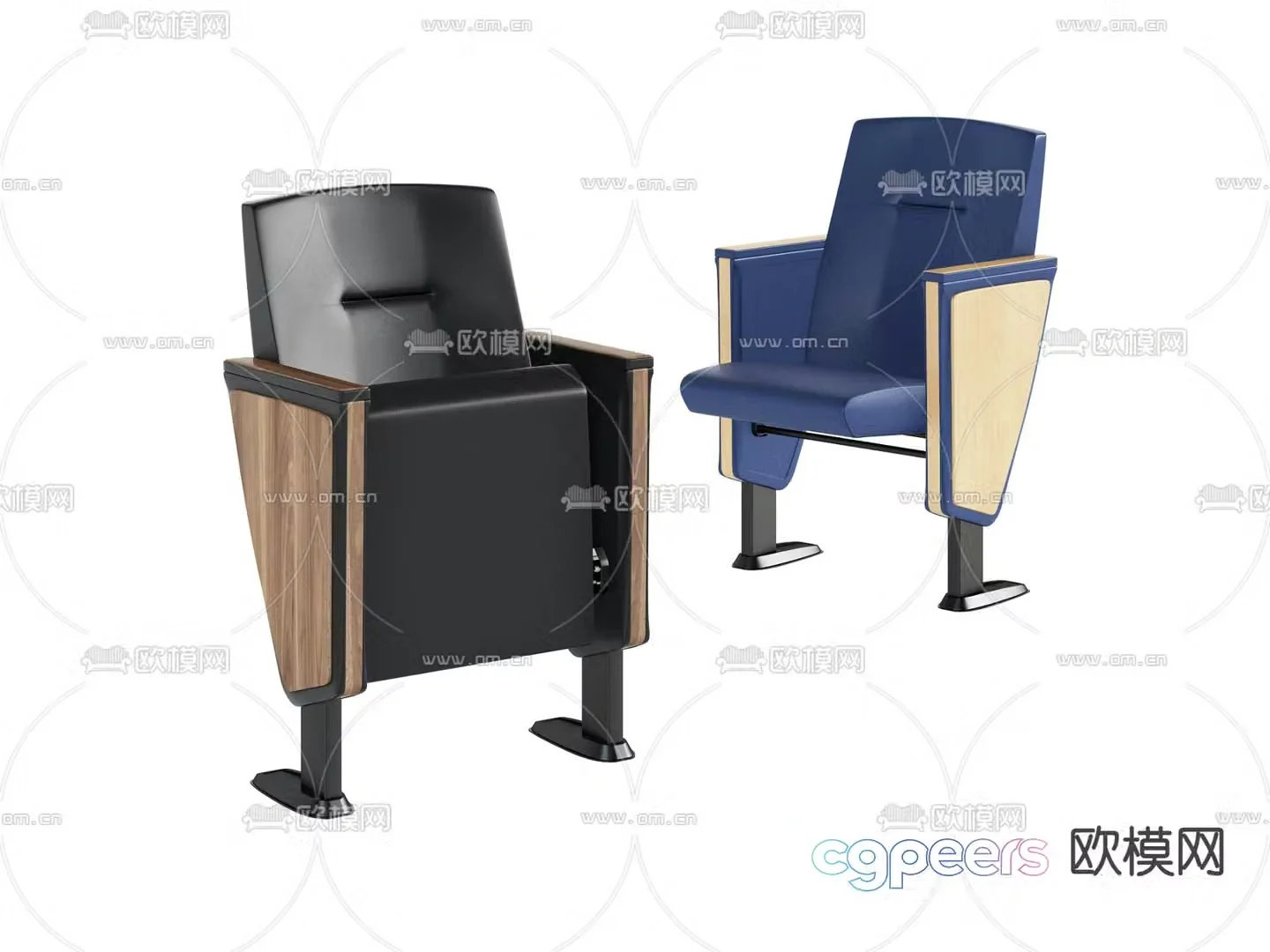 Public chair Cinema chair Folding chair 3d model