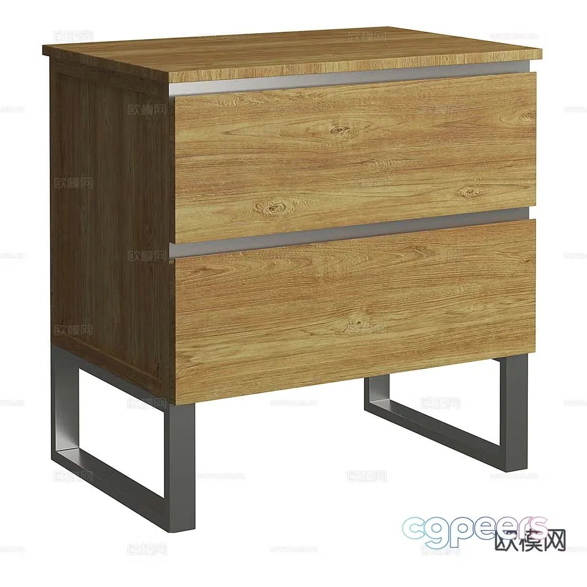 Nordic bedside table 3d model