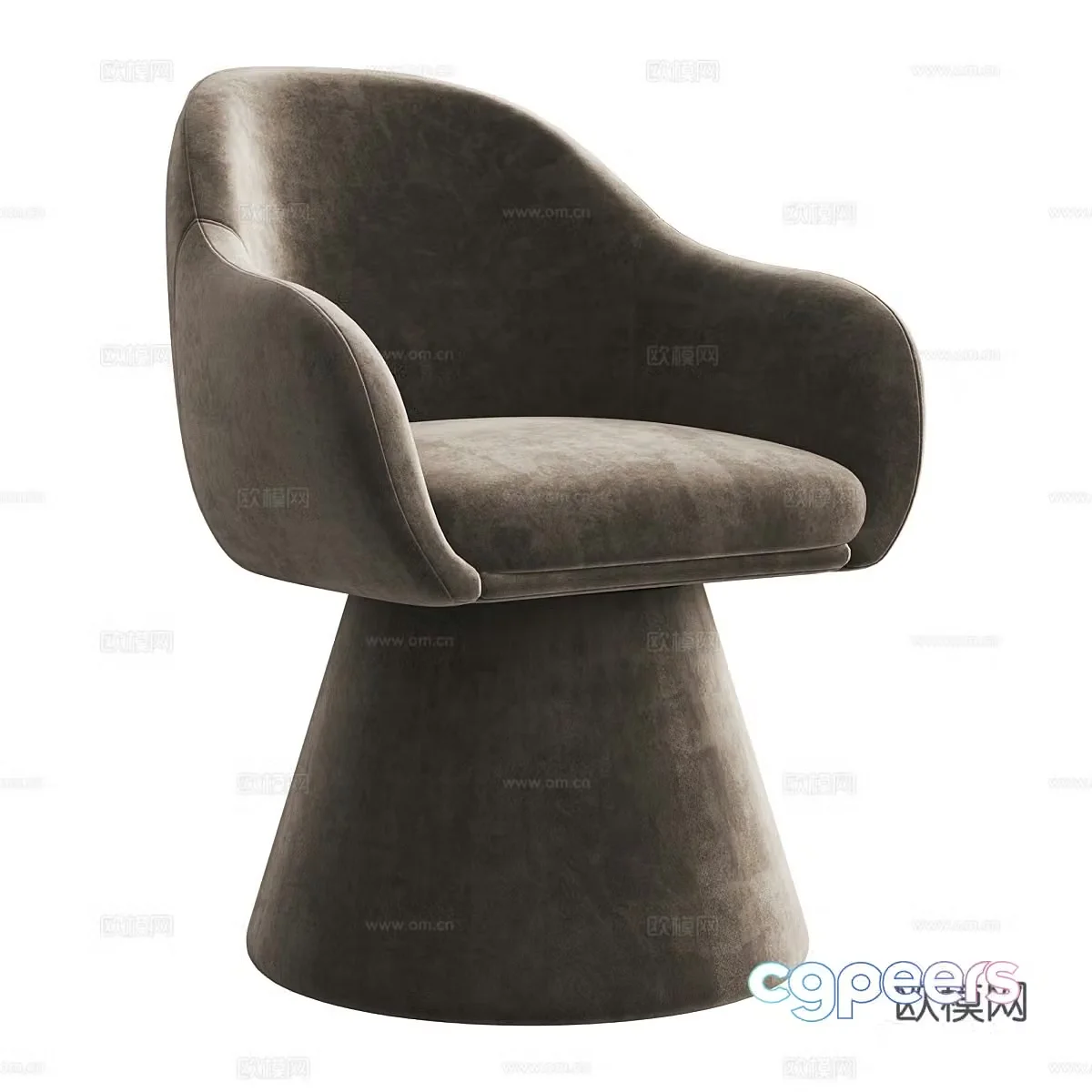 Modern Cream Style LAVINI Dining Chair 3D Model
