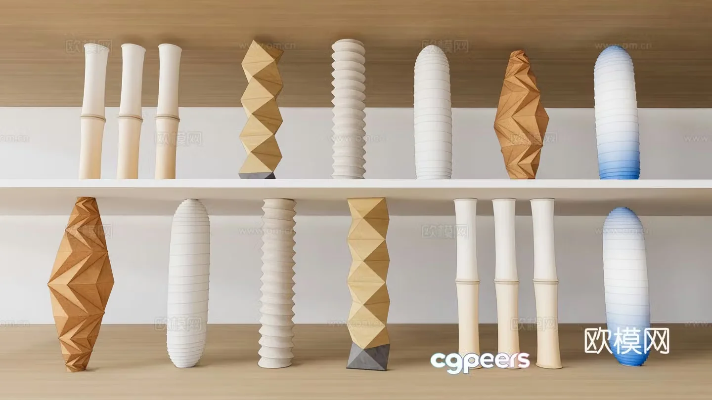 Modern interior special columns creative columns decorative package columns decorative columns creative art columns 13D model