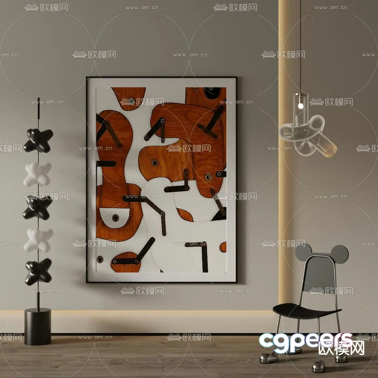 Texture painting Abstract painting Decorative painting 3d model