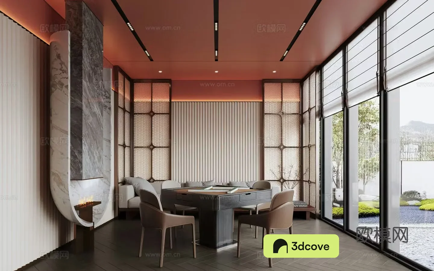 Modern chess and card room