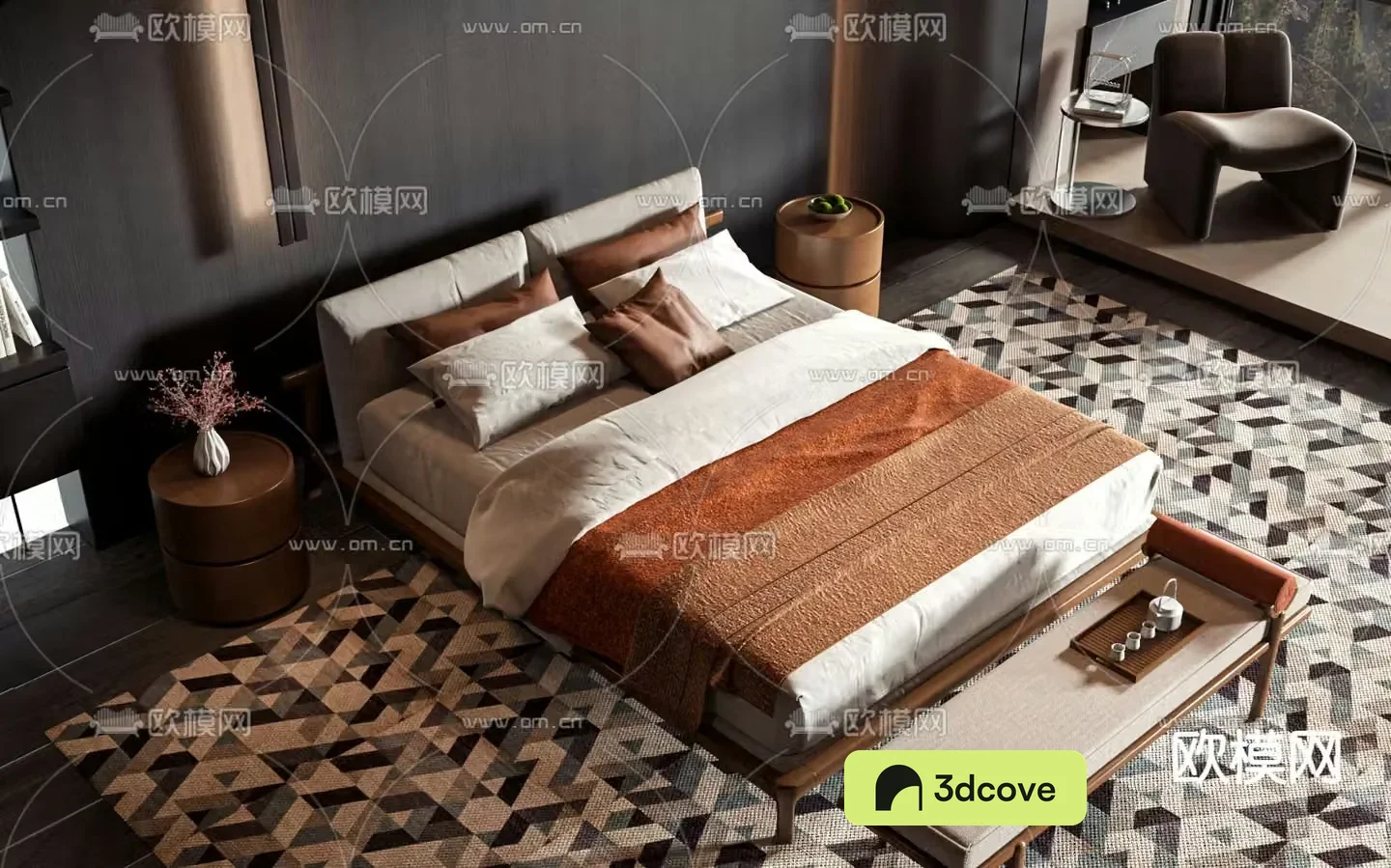 New Chinese style double bed