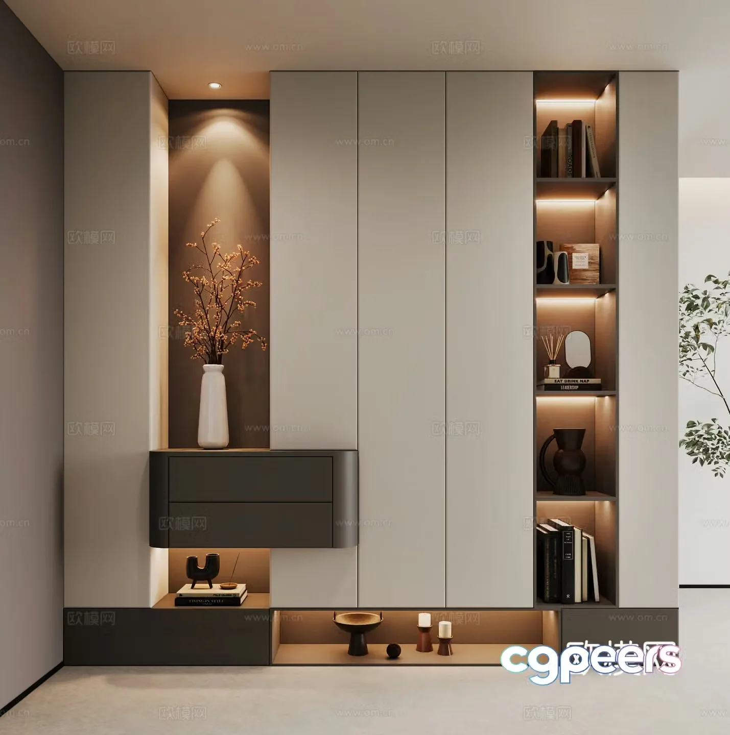 Modern shoe cabinet 3d model