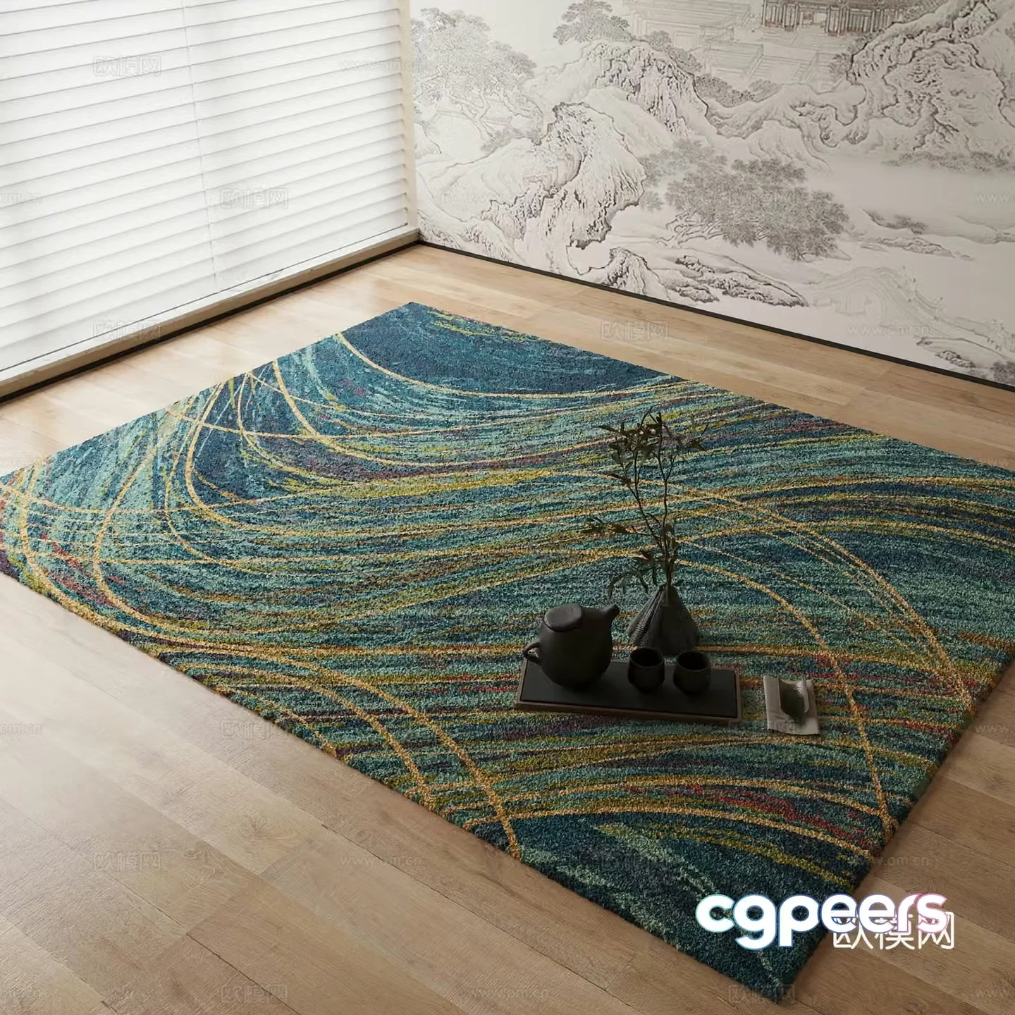 New Chinese carpet 3D model