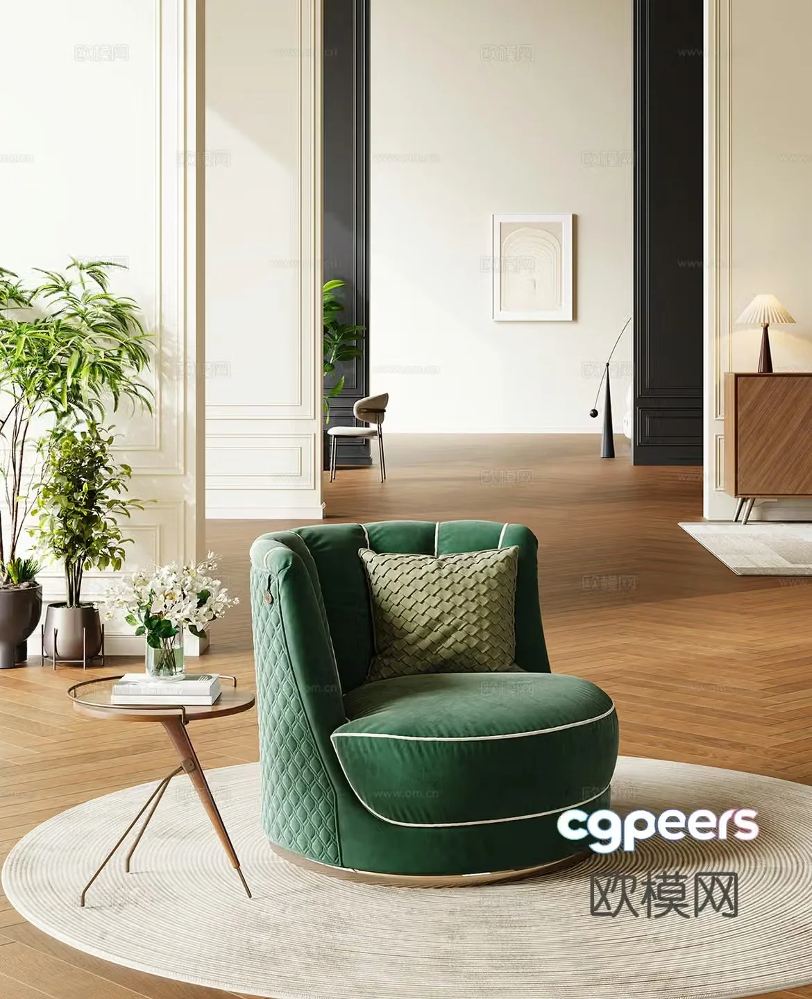 Modern casual sofa 3d model