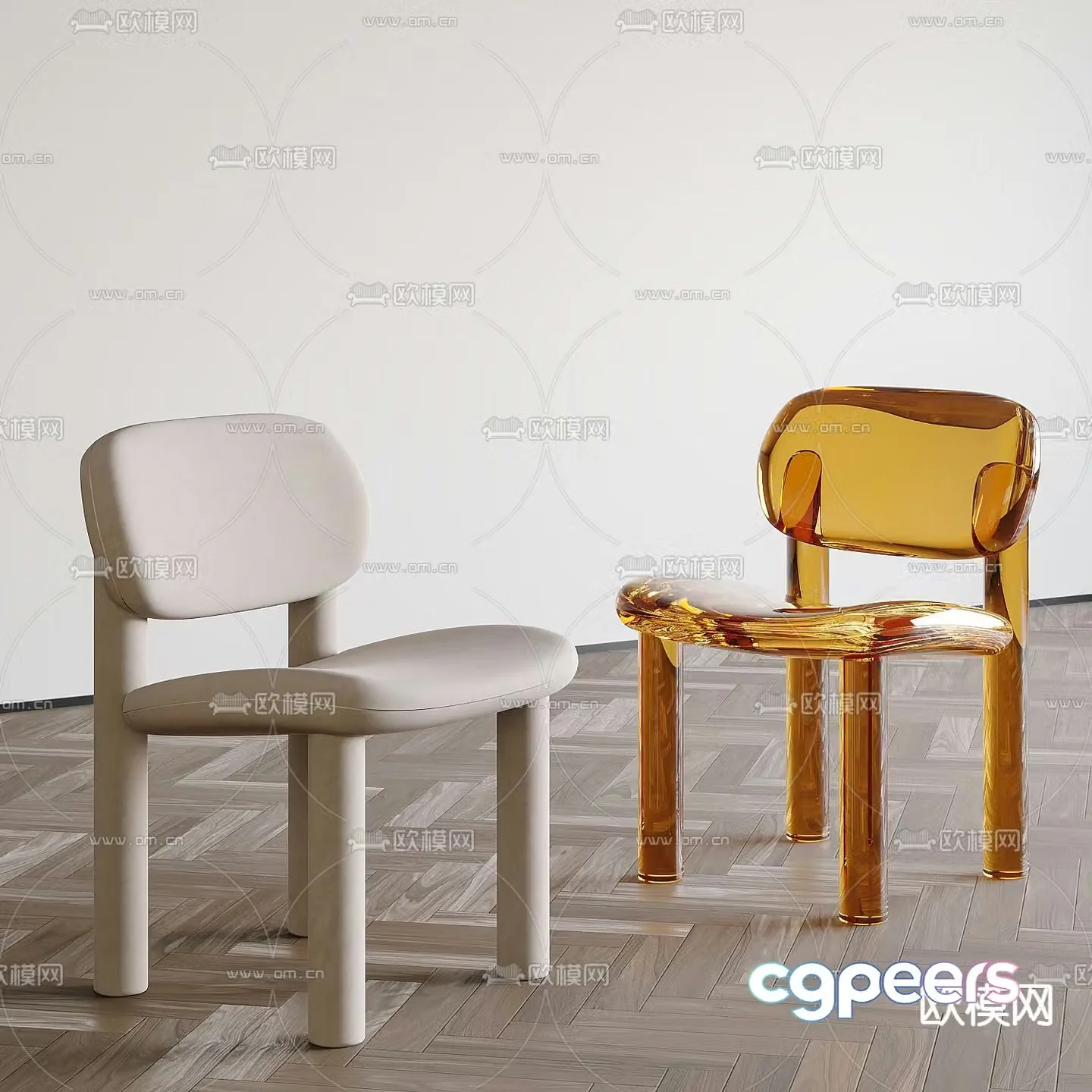 Modern chair leisure chair 3d model