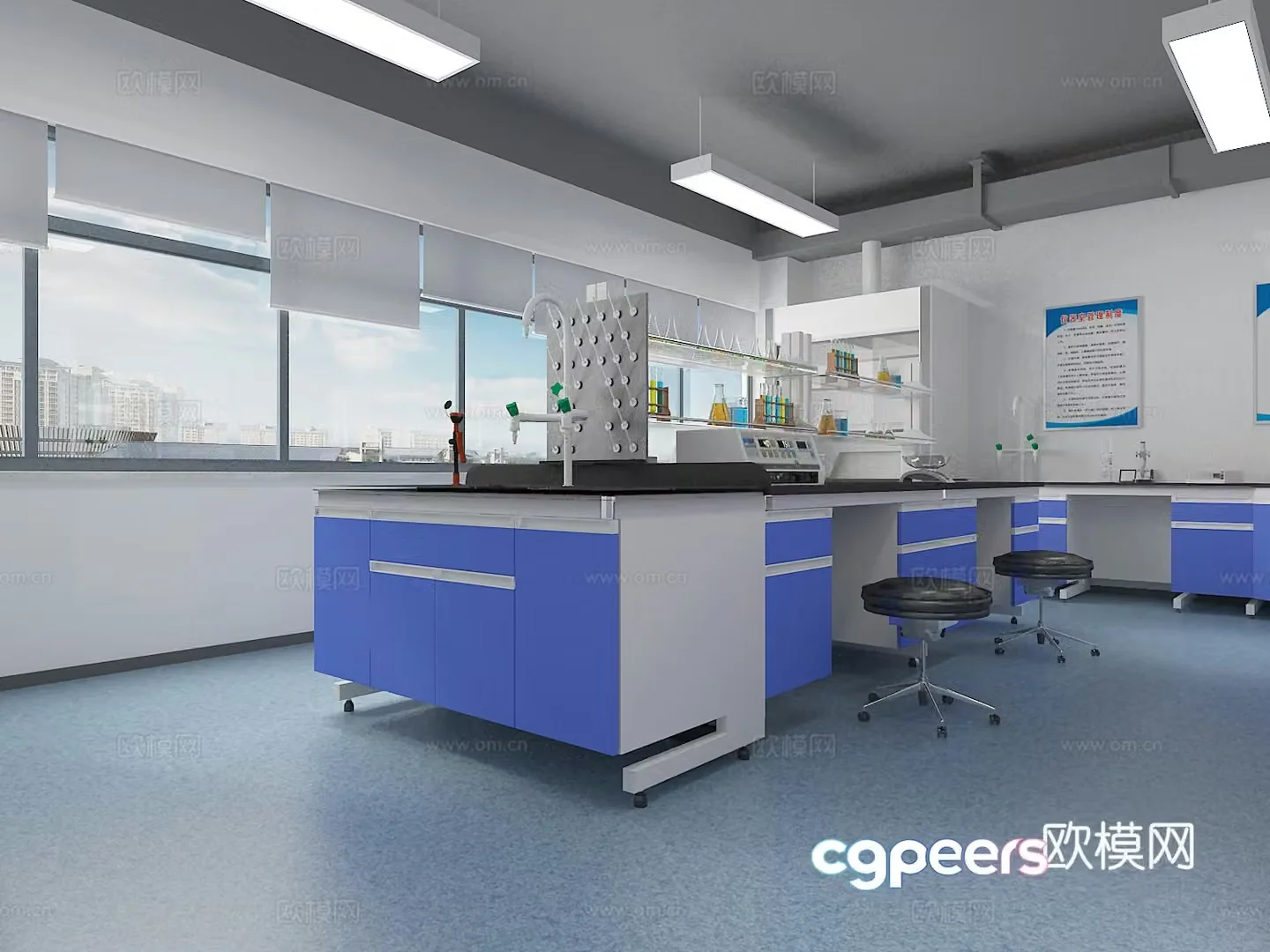 Modern laboratory 3d model