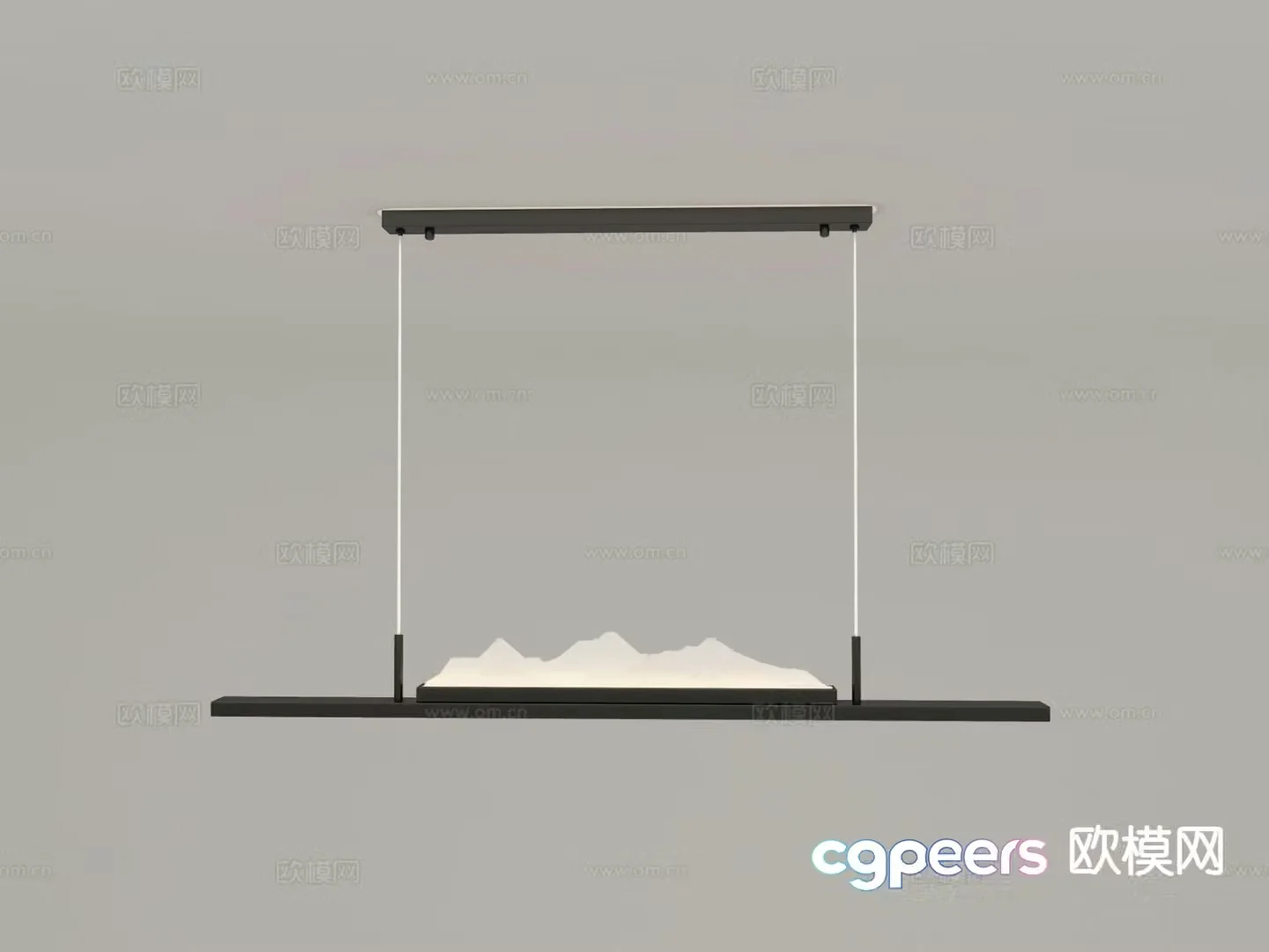 New Chinese style chandelier 3d model