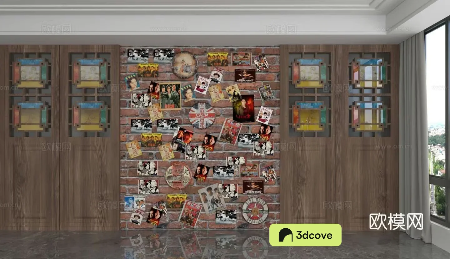 Modern background wall