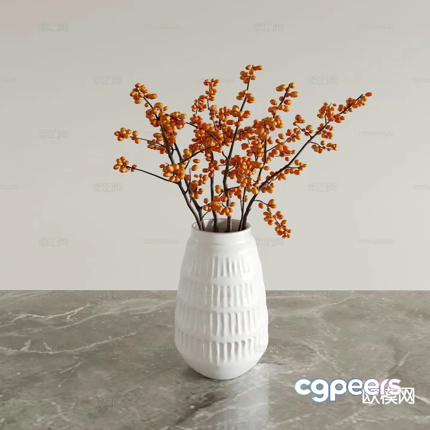 vase floristry flower flower arrangement 3d model