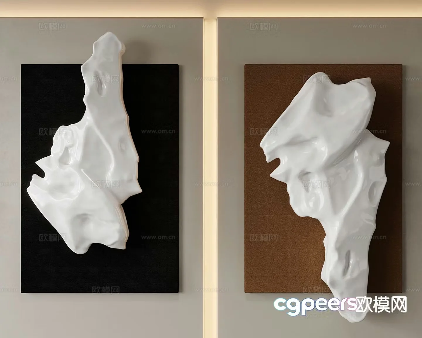 Three-dimensional relief painting physical painting decorative painting 3D model