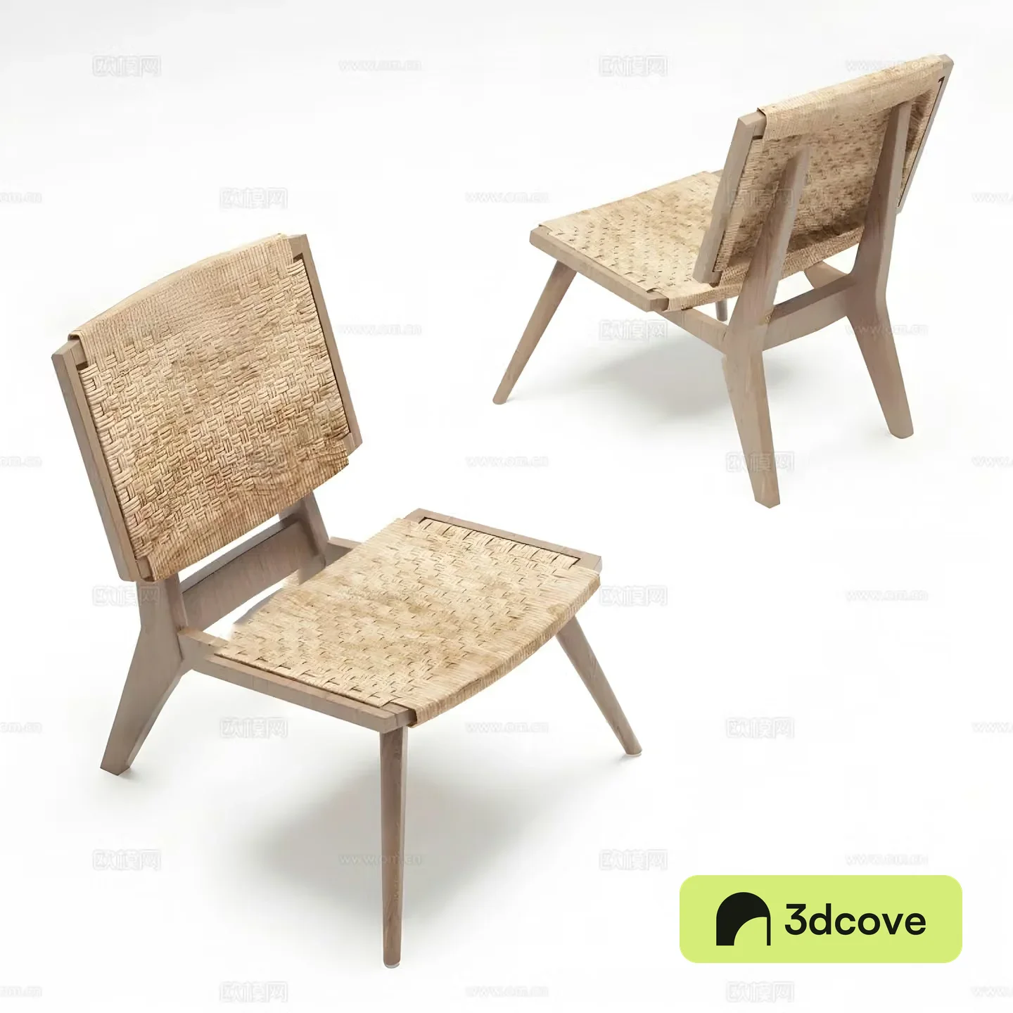 Log knitted leisure chair