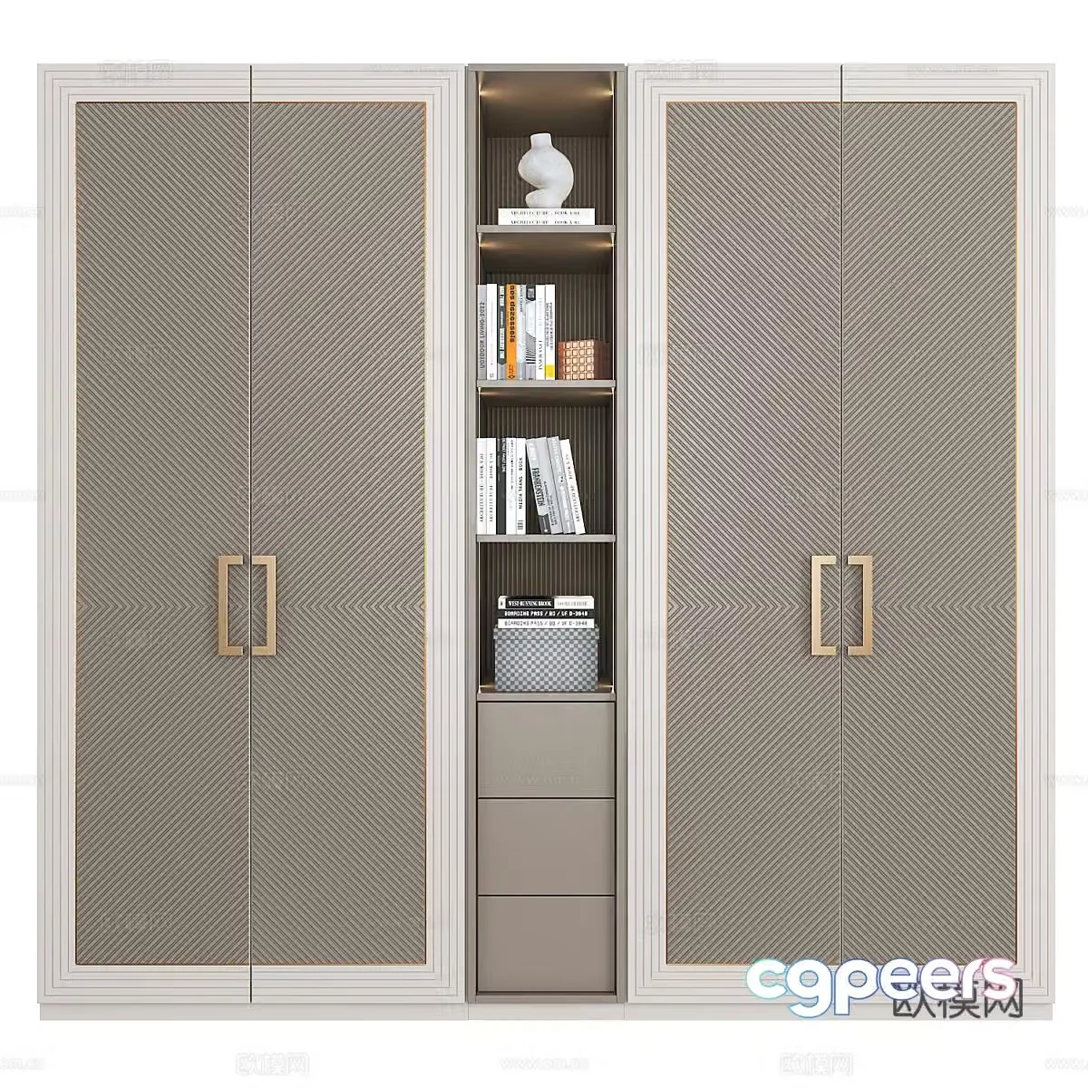 New Chinese style wardrobe 3D model