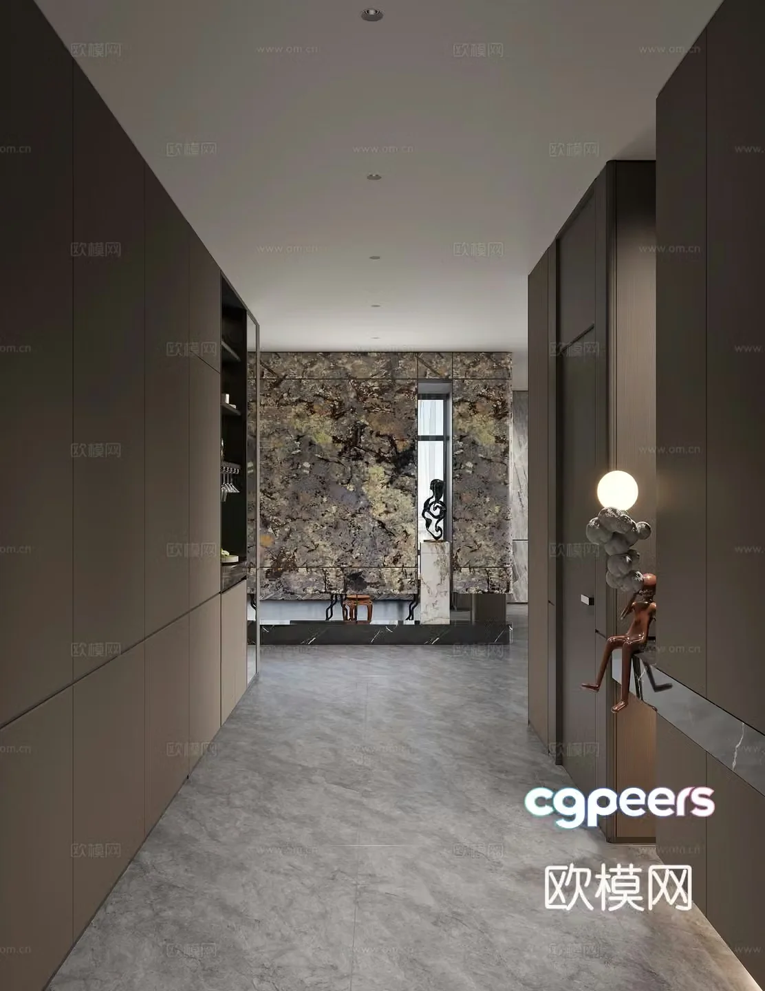 Modern entrance entrance 3D model