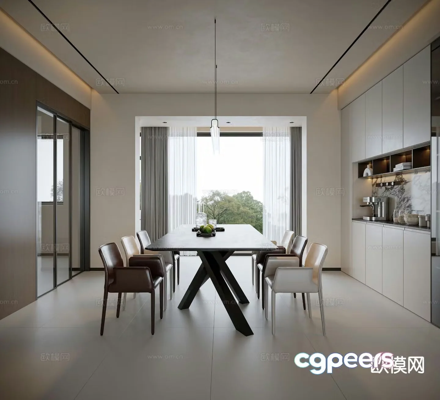 Modern restaurant 3d model