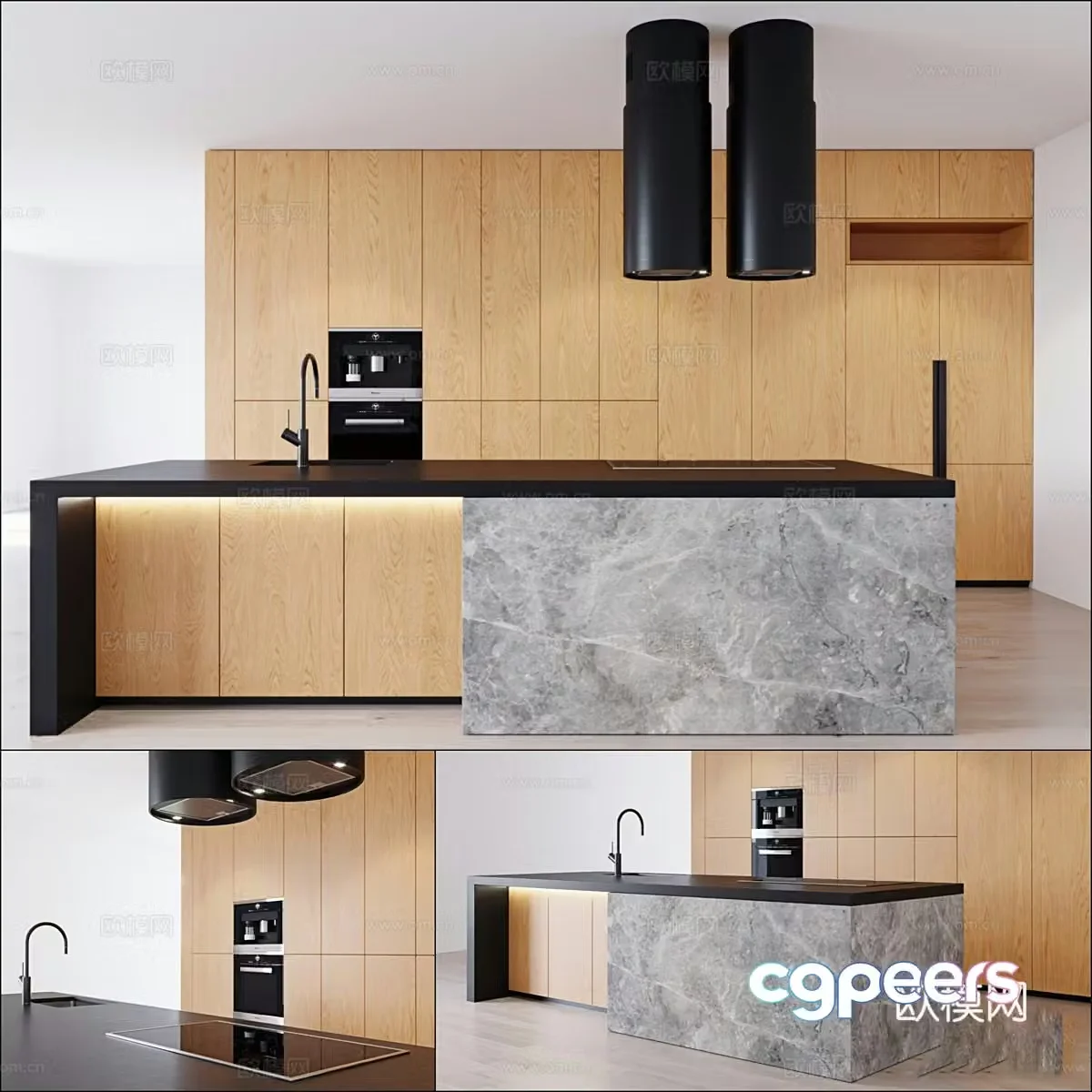 Modern Italian cabinet 3d model