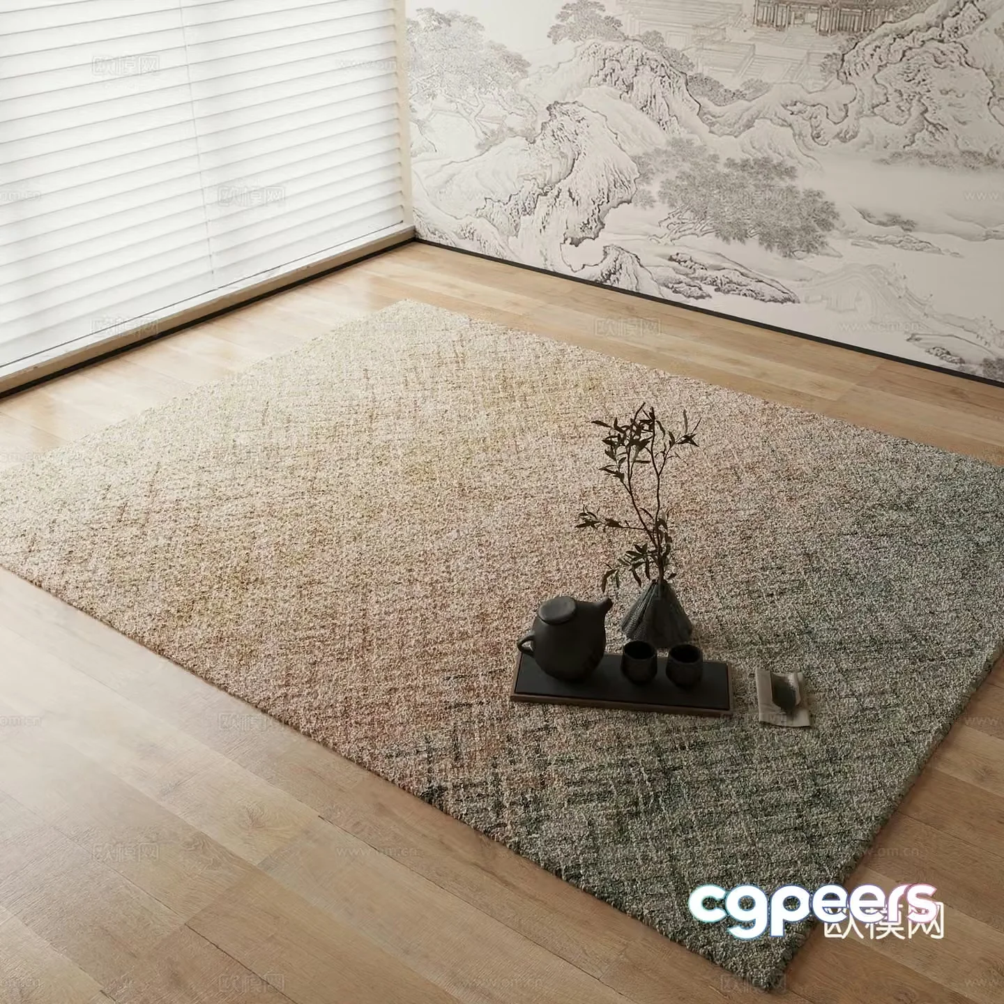 New Chinese carpet 3D model