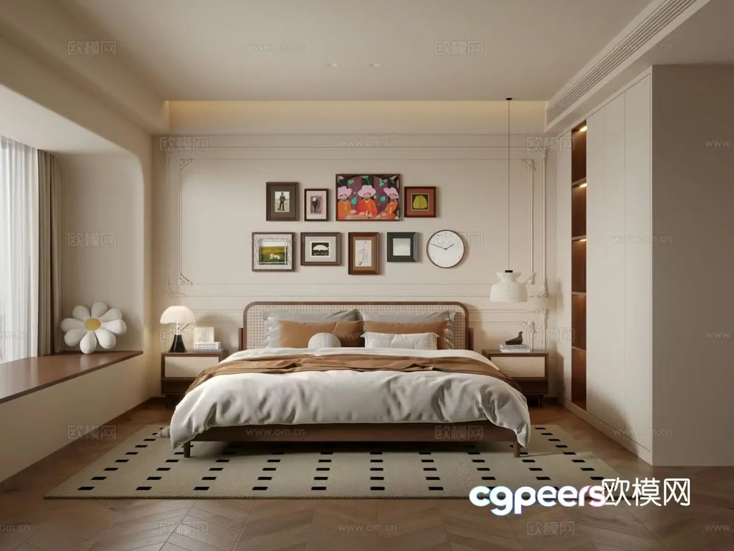 French bedroom master bedroom 3d model
