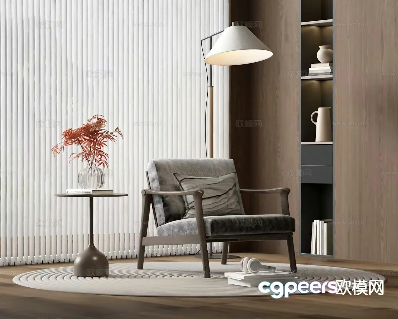 New Chinese style chair leisure chair 3d model