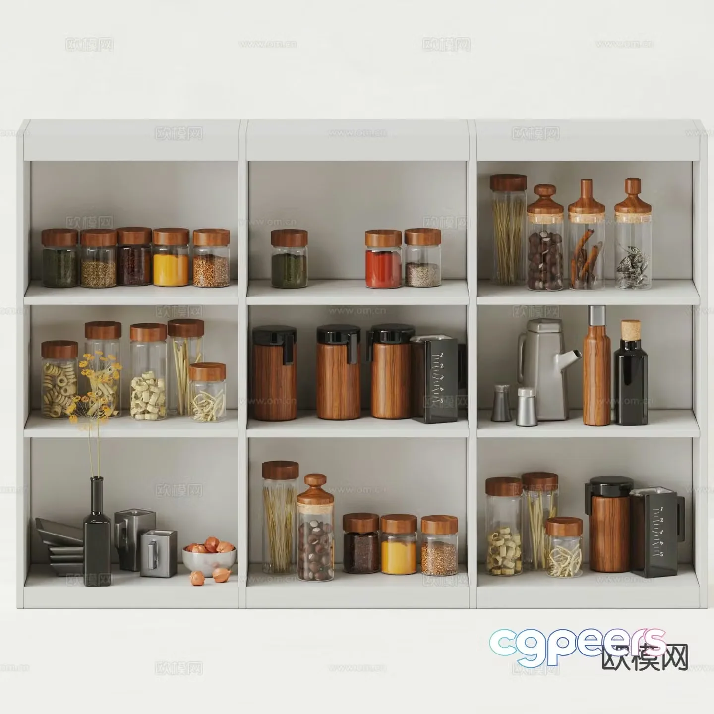 Modern kitchen supplies seasoning bottle 3d model