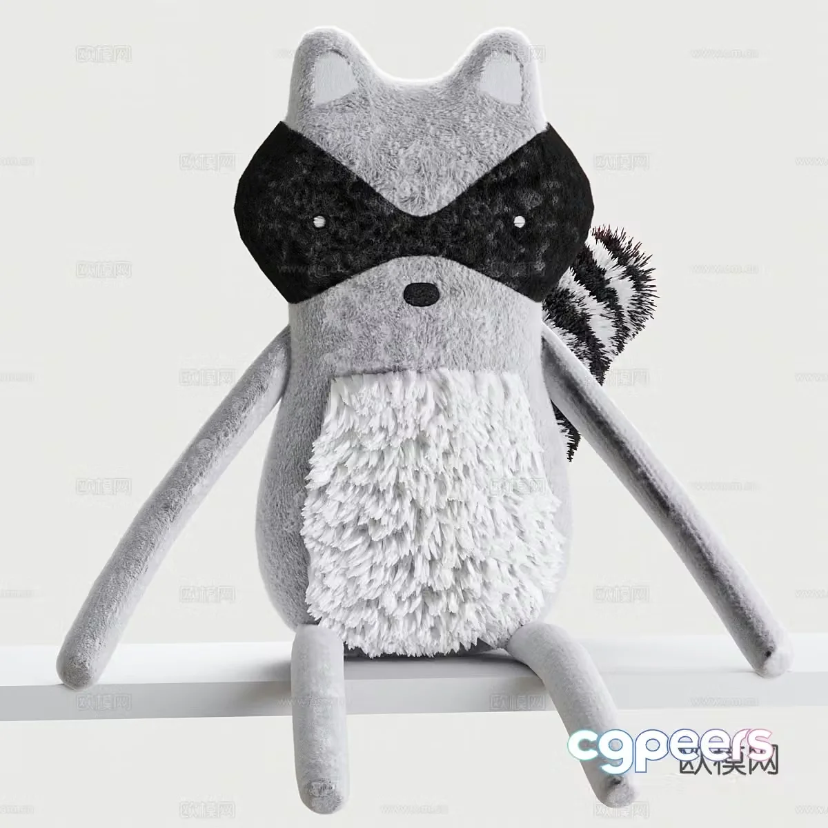 Raccoon plush toy 3d model