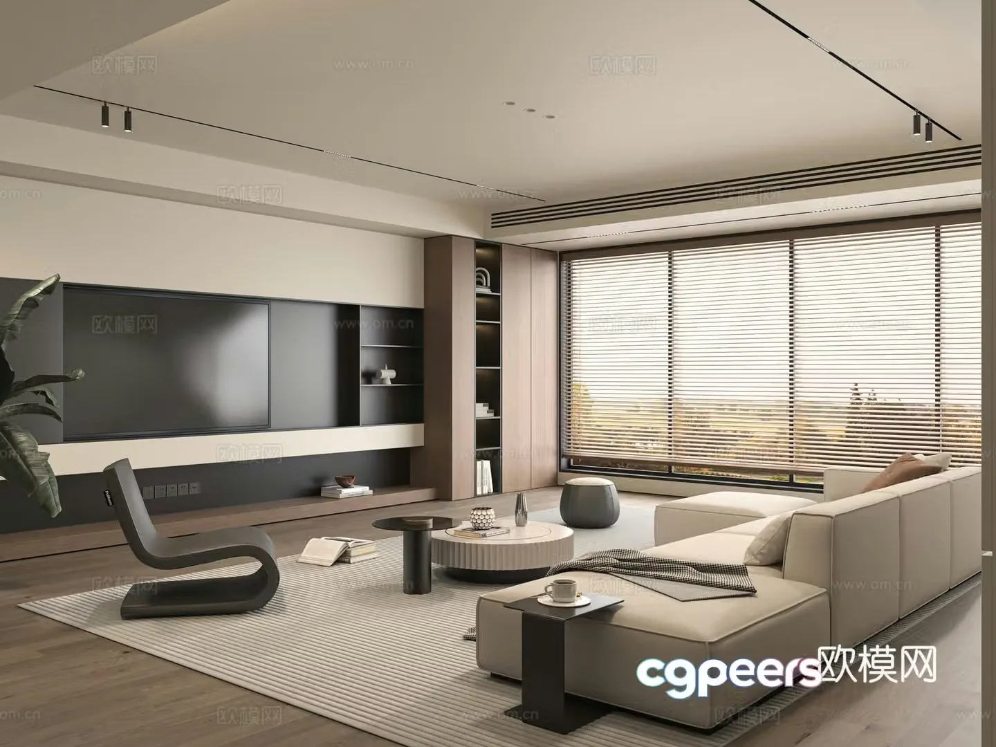 Minotti modern Italian living room 3d model