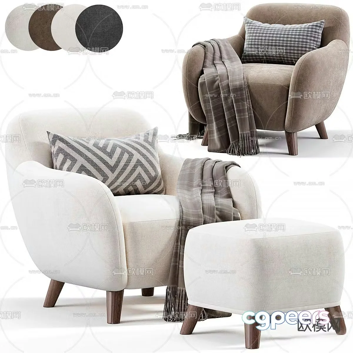 Sofa chair leisure chair 3d model