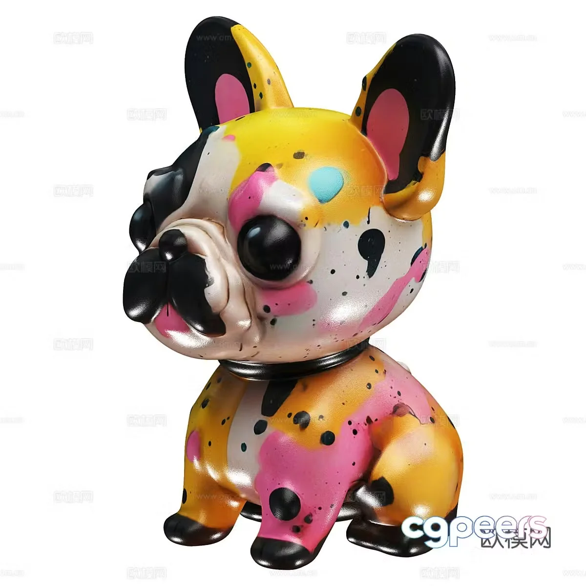 Trendy toy ornaments puppy sculpture 3d model